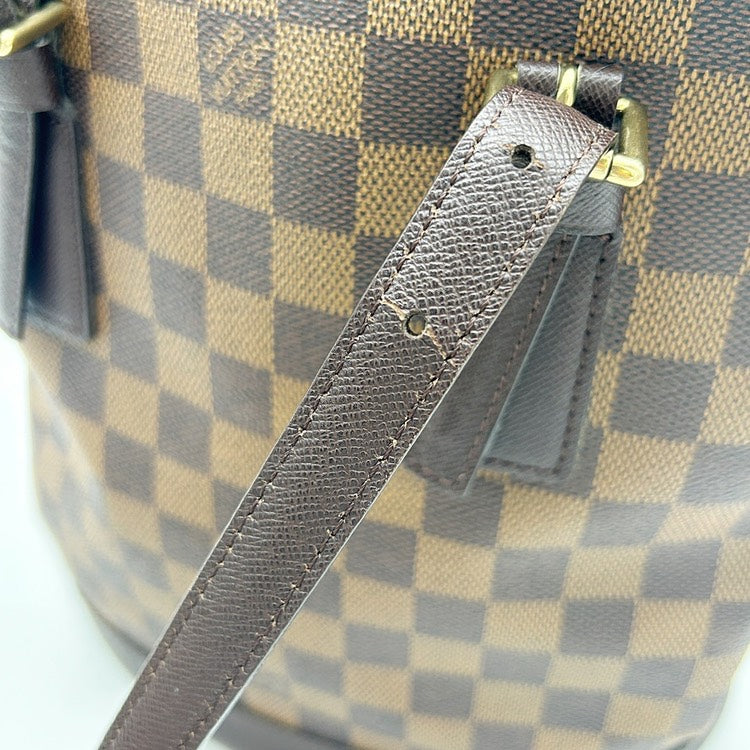 Louis Vuitton Damier Ebene Marais Bucket Shoulder Bag AJ598
