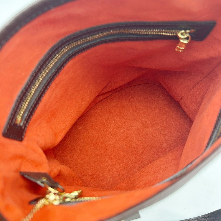 Louis Vuitton Damier Ebene Marais Bucket Shoulder Bag AJ598