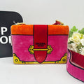 PRADA Cahier Trompe l'oeil Velvet Shoulder Bag AI643.