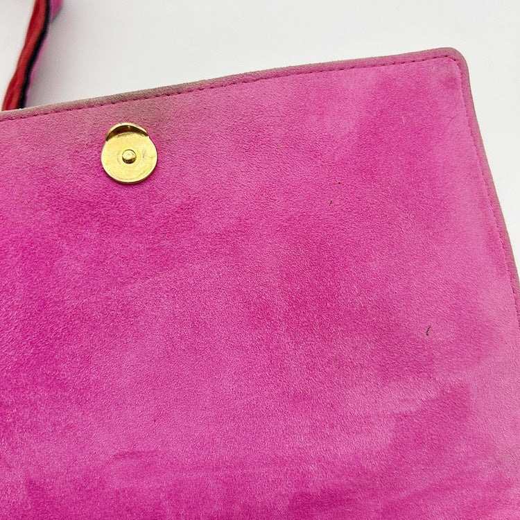 PRADA Cahier Trompe l'oeil Velvet Shoulder Bag AI643