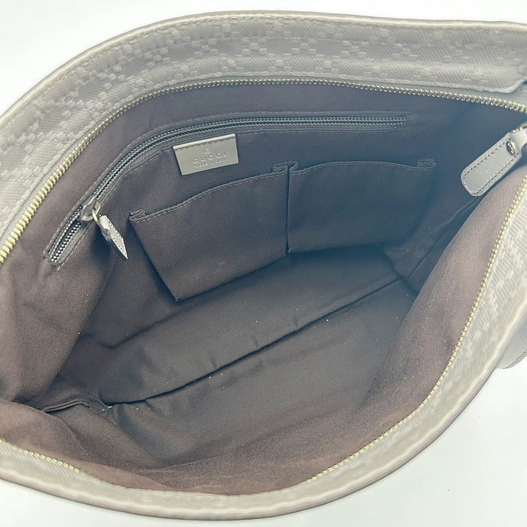 GUCCI Micro GG Monogram Flat Messenger Shoulder Bag AJ607