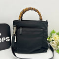 GUCCI Bamboo Handle Nylon 2way Shoulder Bag AI836.