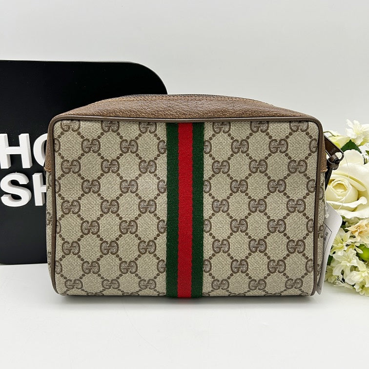 GUCCI Vintage GG Supreme Sherry Line Clutch Bag gu6513vv