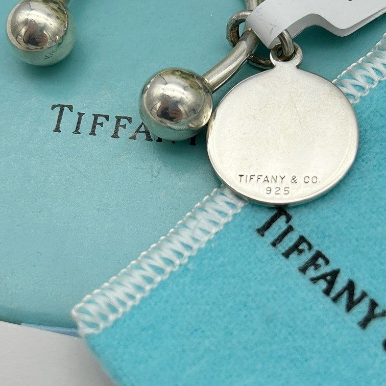 TIFFANY & CO Vintage TV Asahi Collaboration Sterling Silver Key Ring ti3304fe