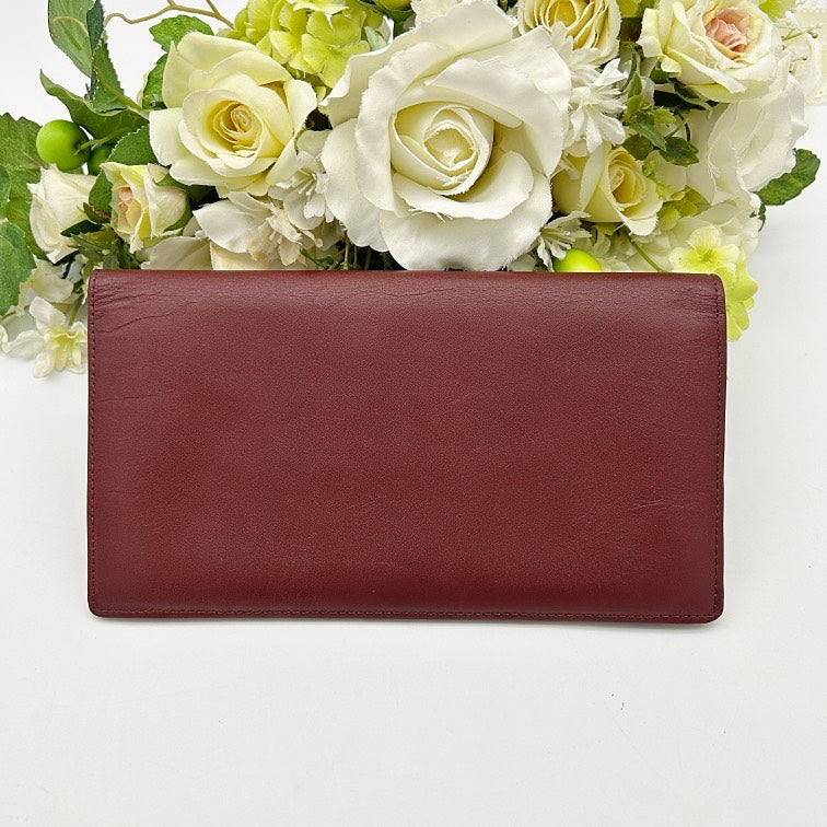 Cartier Must de Cartier Bordeaux Leather Long Wallet ca8504gf
