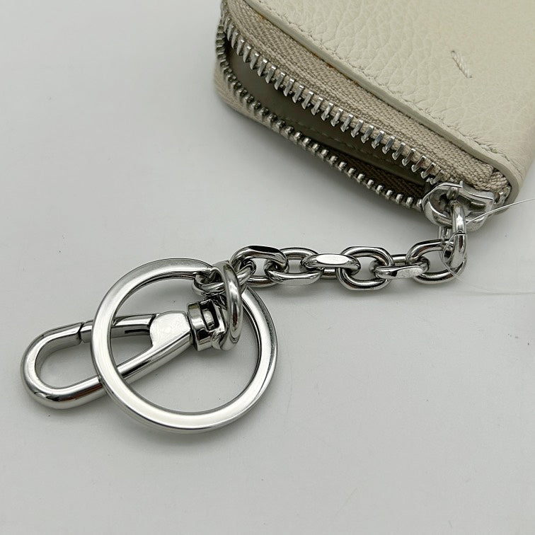 Maison Margiela 4-Stitch Grained Leather Keychain Wallet mm1919jj
