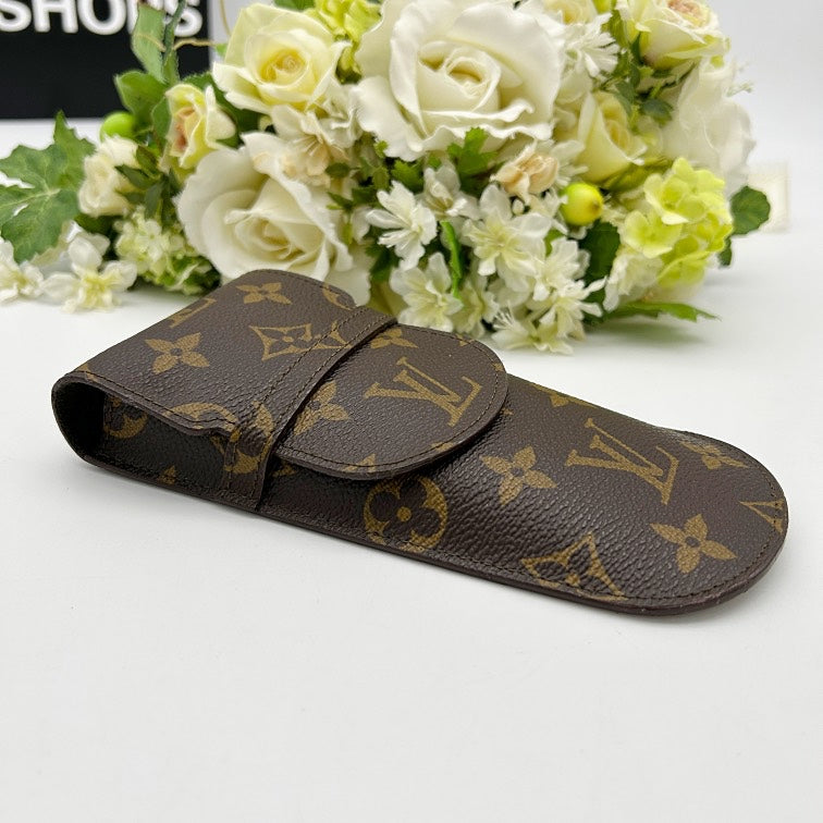 Louis Vuitton Monogram Etui Lunettes Glasses Case Sunglasses Pouch lv1814ff