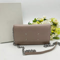Maison Margiela 4-Stitch Grained Leather Chain Wallet Bag mj4563nd.