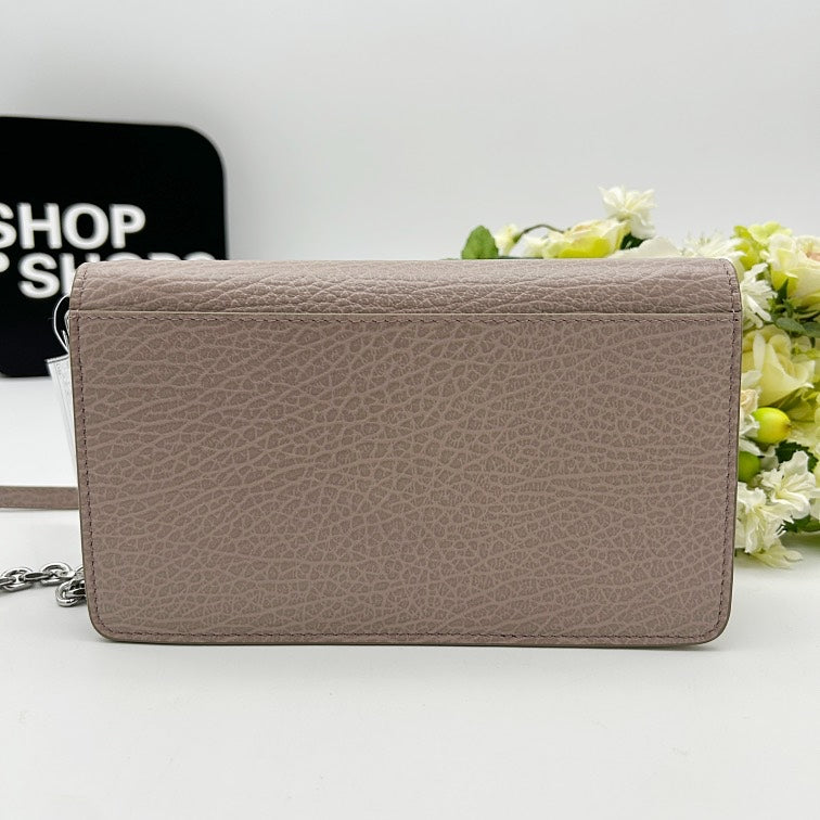 Maison Margiela 4-Stitch Grained Leather Chain Wallet Bag mj4563nd