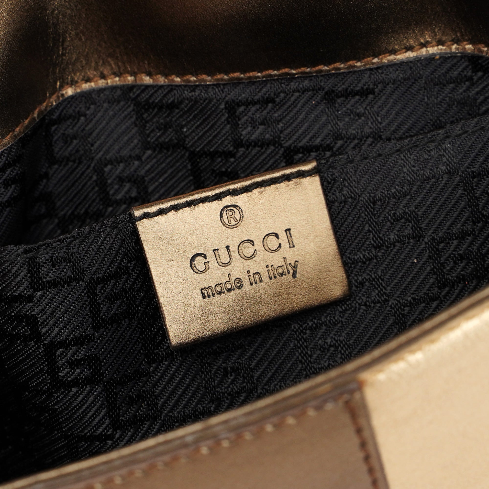 2004 Golden Calfskin Tiger Shoulder Bag