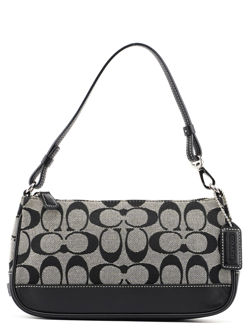6094 Grey Signature C Demi Shoulder Bag