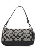 6094 Grey Signature C Demi Shoulder Bag