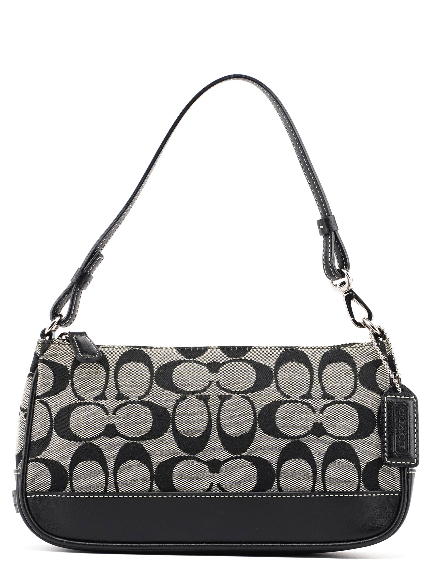 6094 Grey Signature C Demi Shoulder Bag