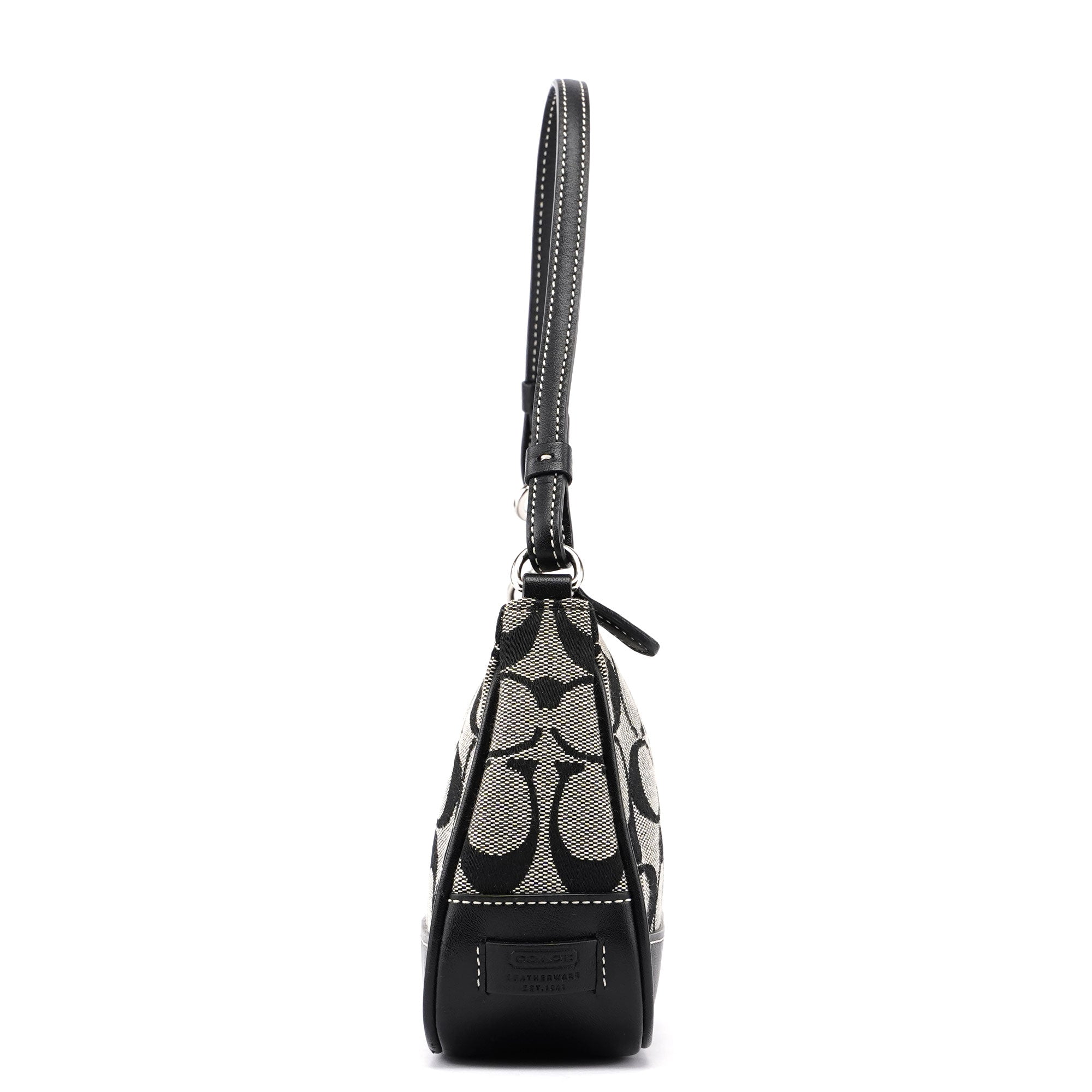6094 Grey Signature C Demi Shoulder Bag