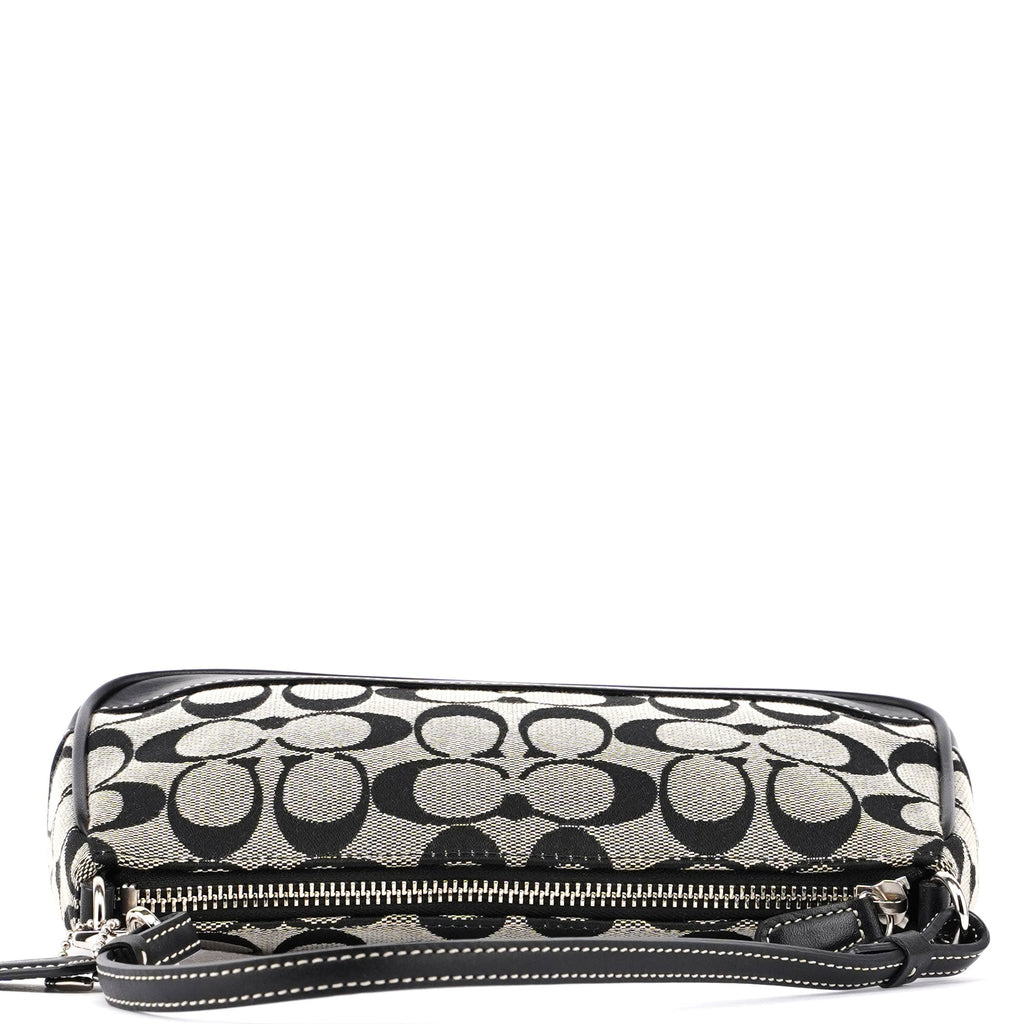 6094 Grey Signature C Demi Shoulder Bag