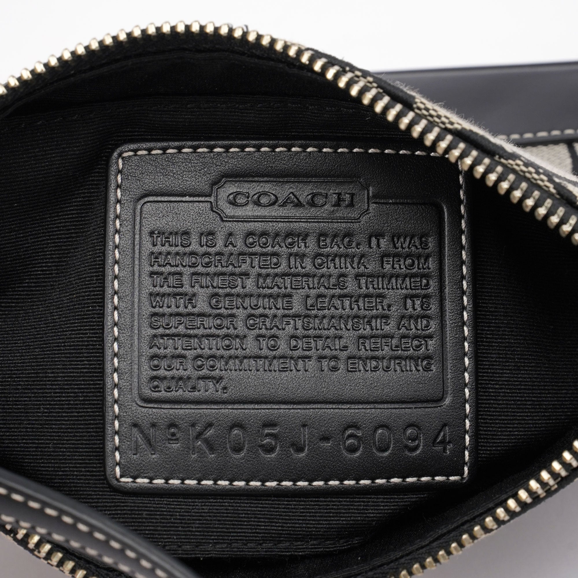 6094 Grey Signature C Demi Shoulder Bag