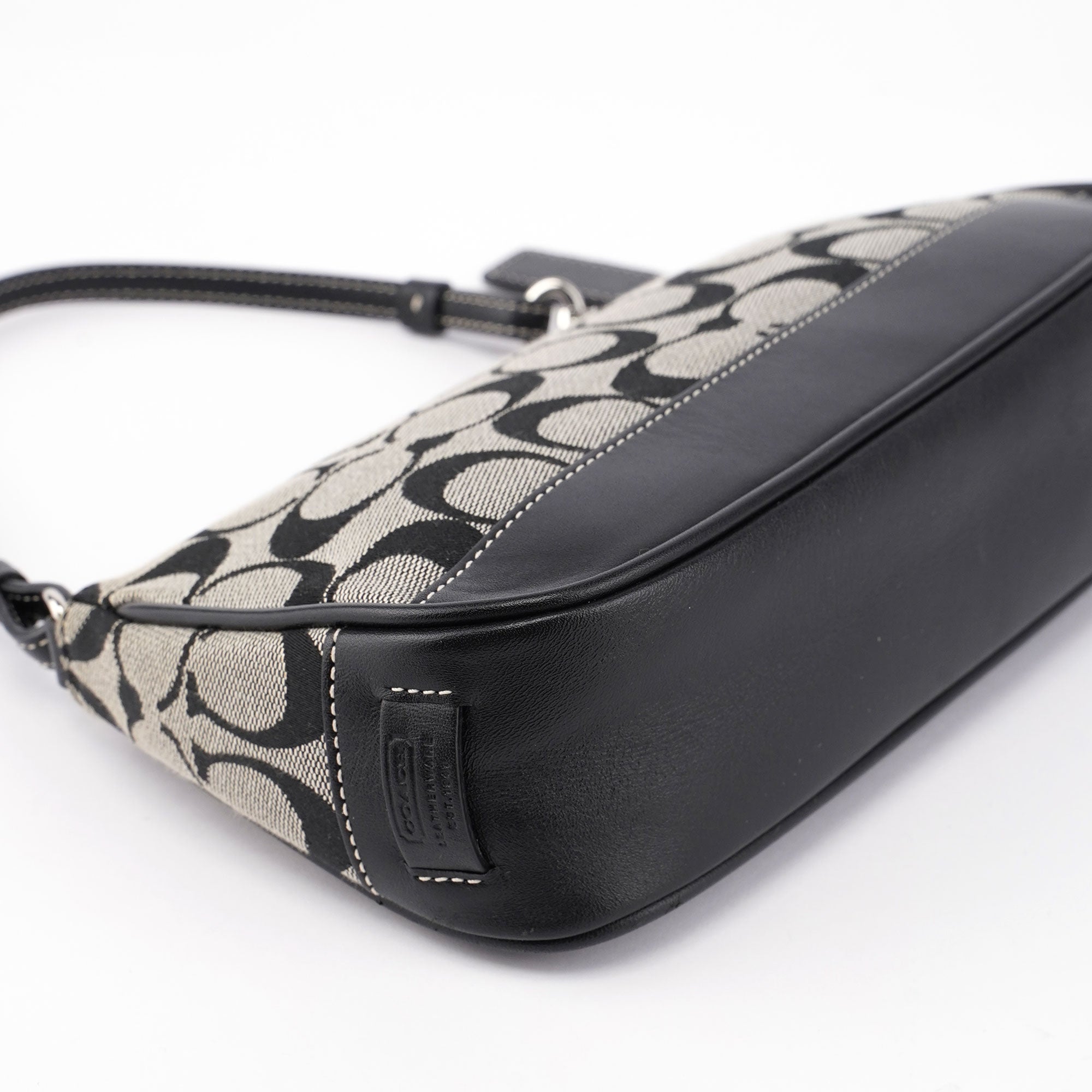 6094 Grey Signature C Demi Shoulder Bag