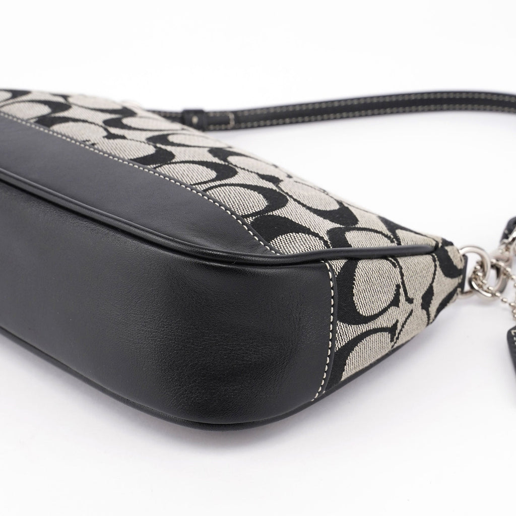 6094 Grey Signature C Demi Shoulder Bag