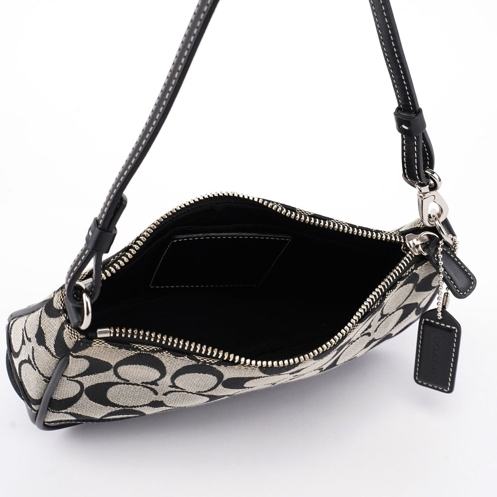 6094 Grey Signature C Demi Shoulder Bag