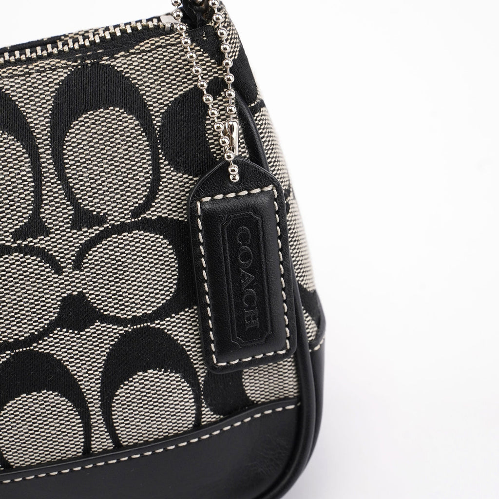 6094 Grey Signature C Demi Shoulder Bag