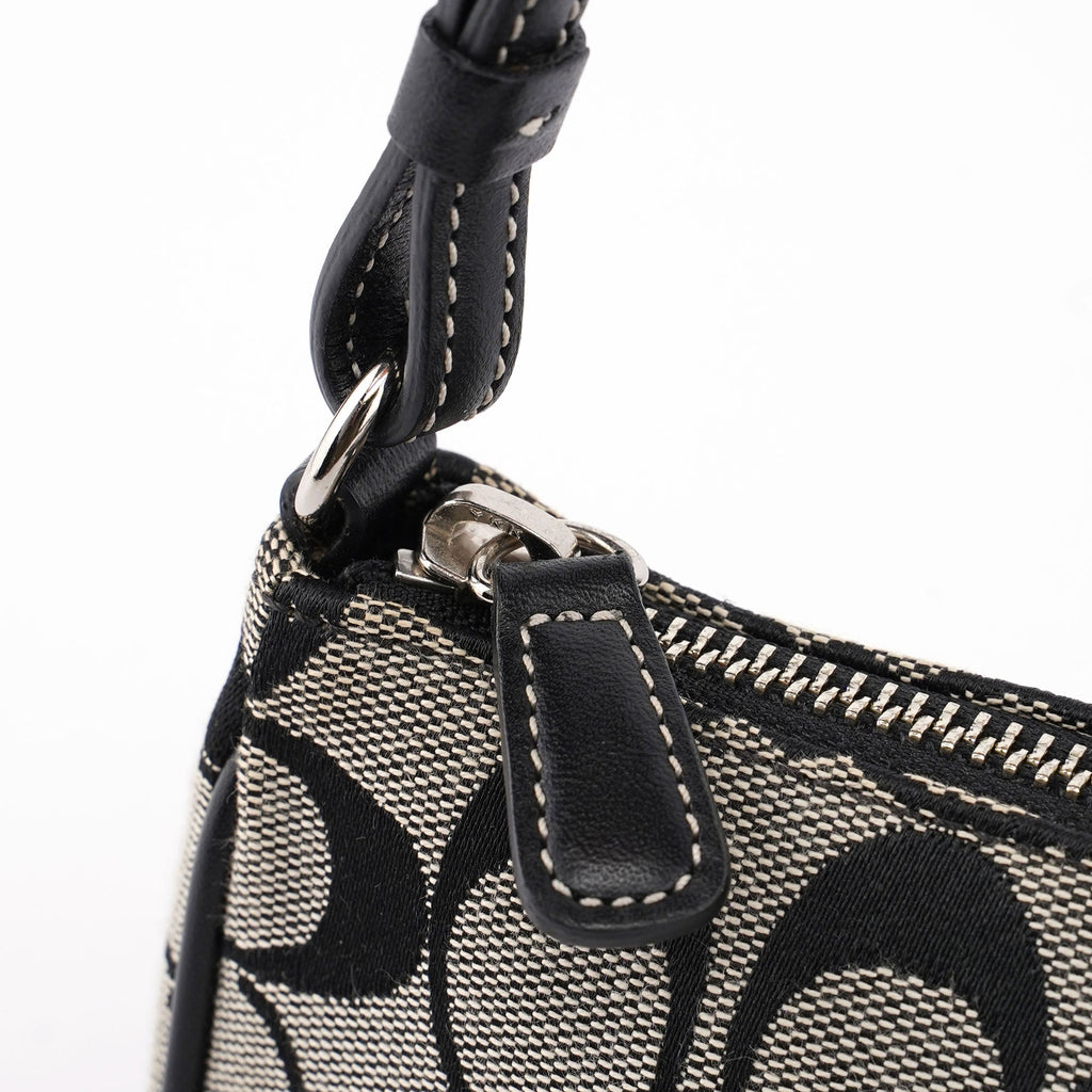 6094 Grey Signature C Demi Shoulder Bag