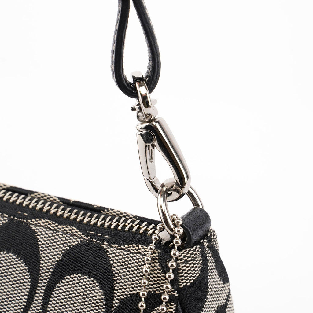 6094 Grey Signature C Demi Shoulder Bag