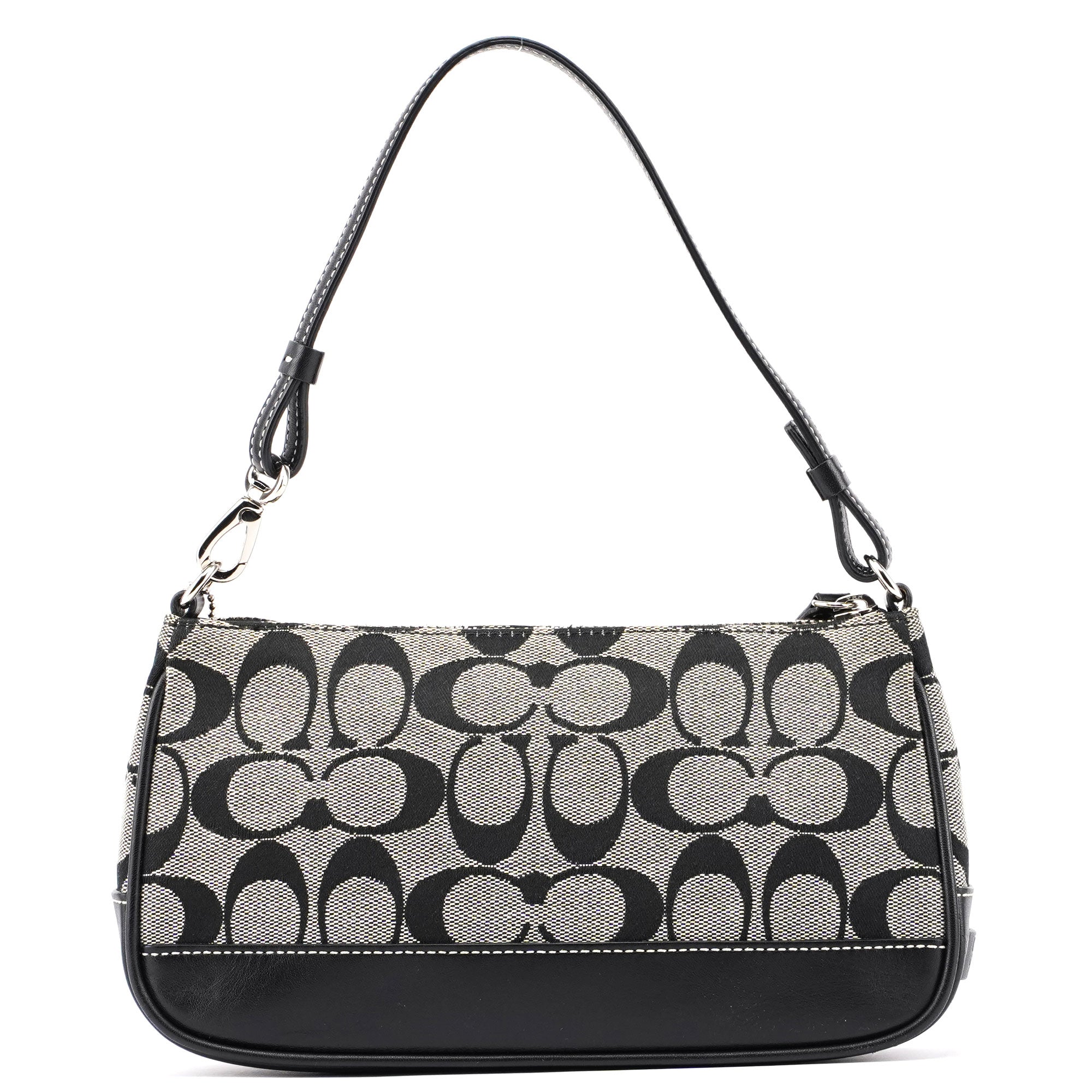 6094 Grey Signature C Demi Shoulder Bag