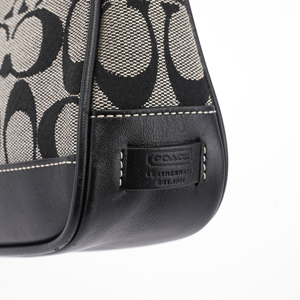 6094 Grey Signature C Demi Shoulder Bag