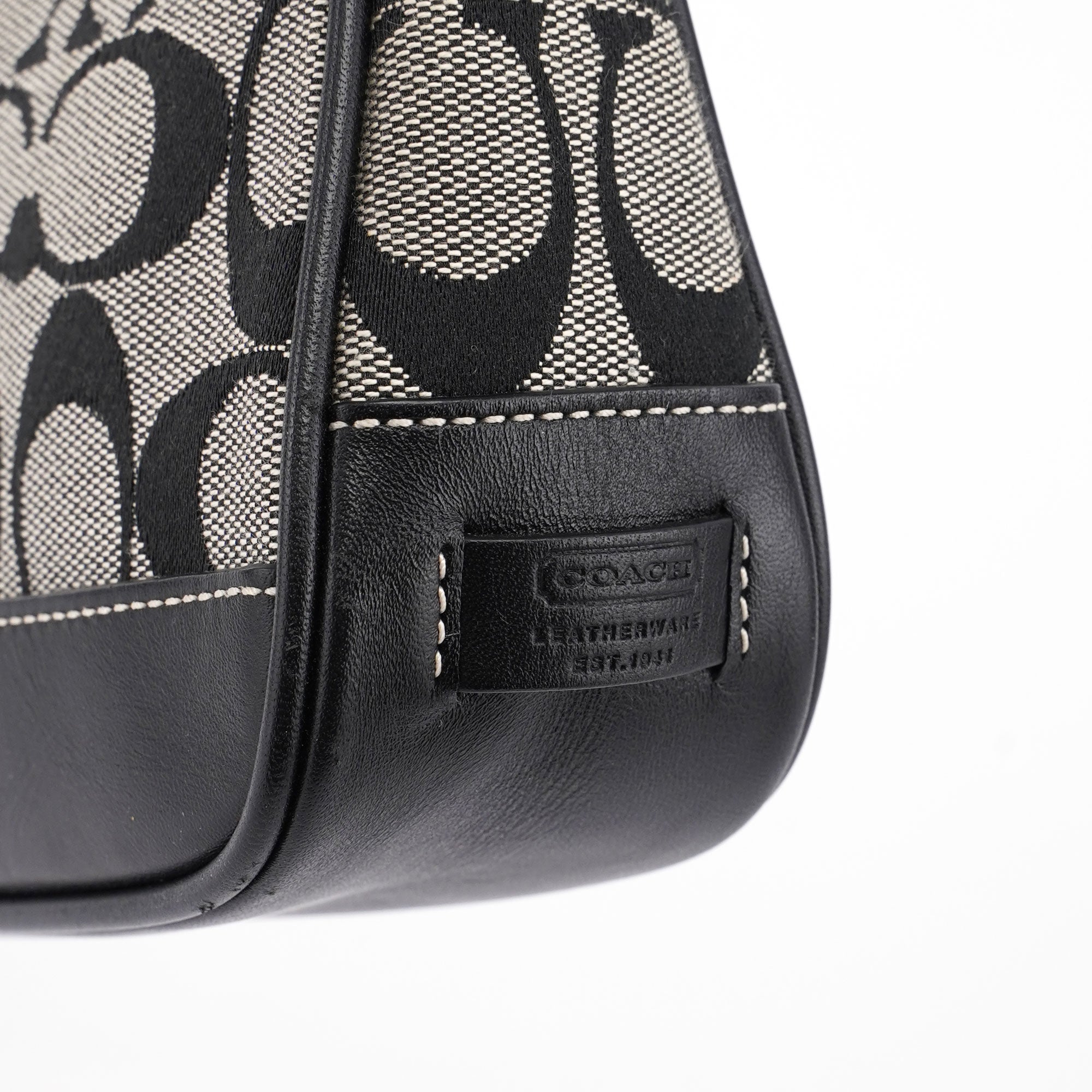 6094 Grey Signature C Demi Shoulder Bag