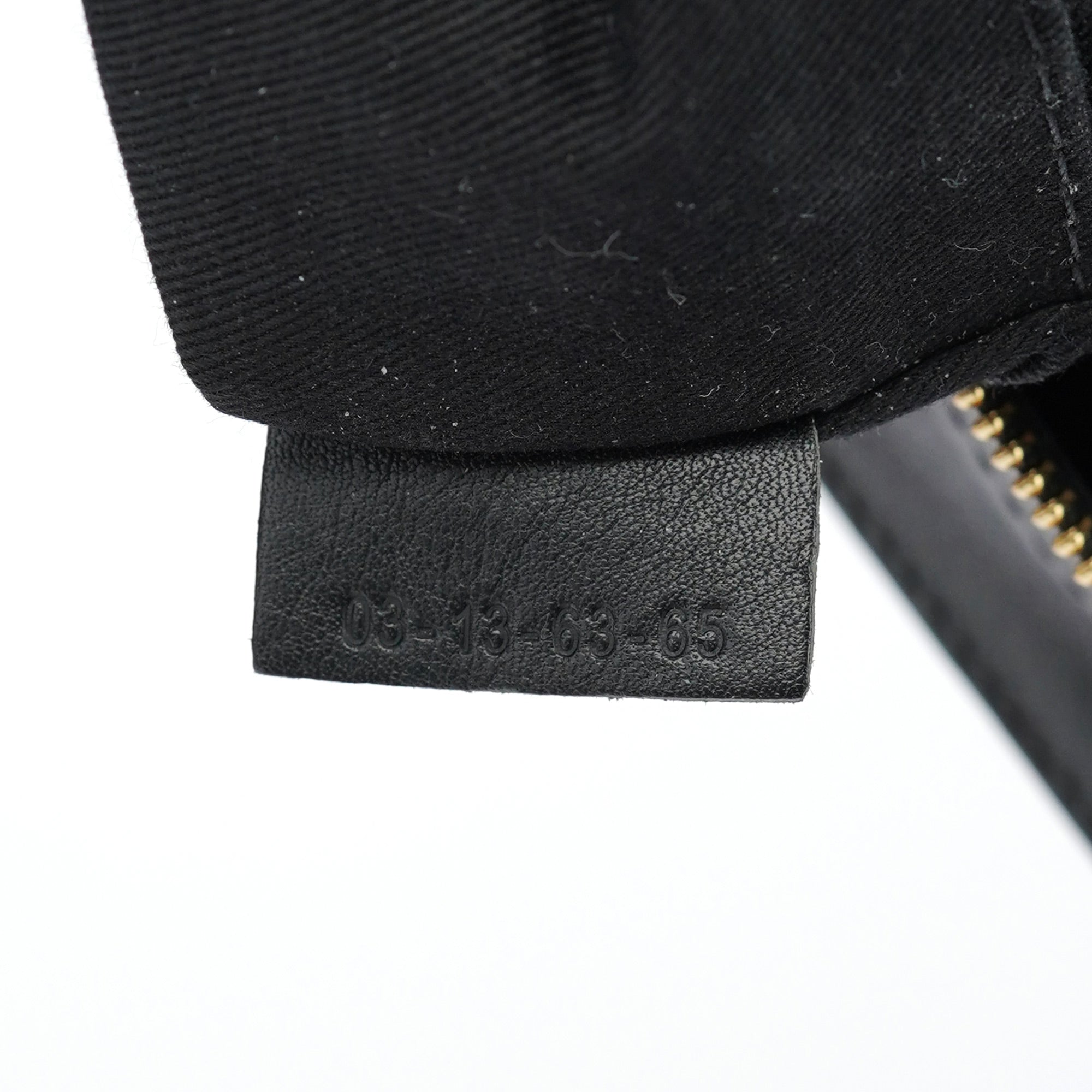 Beige Black Calfskin 2-Way Tote Bag