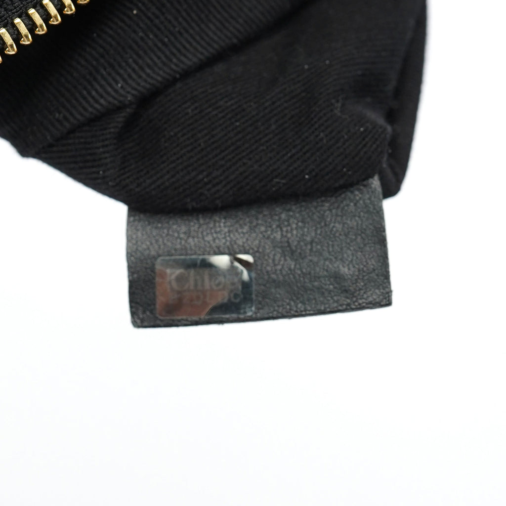Beige Black Calfskin 2-Way Tote Bag