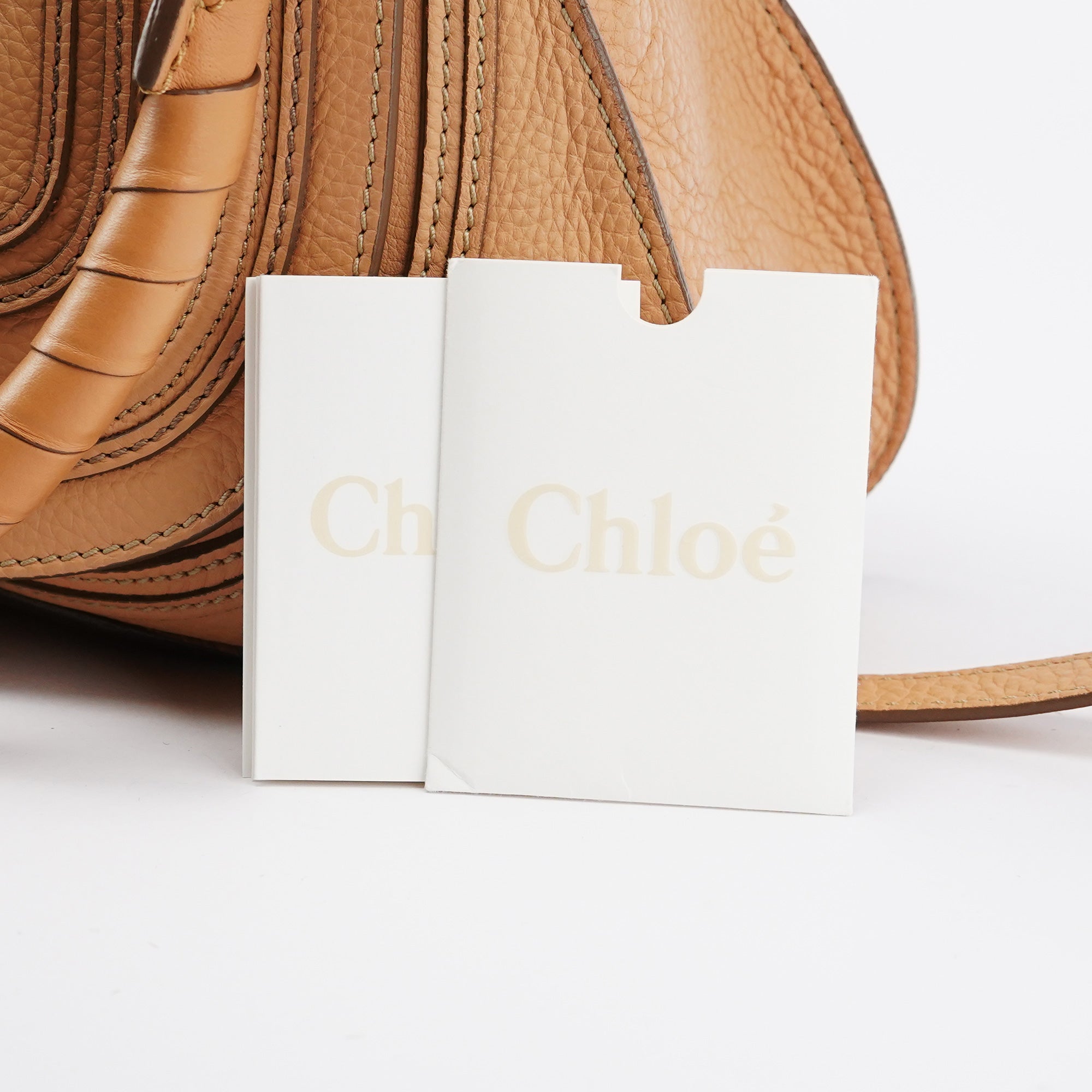 Beige Leather Marcie 2-Way Bag