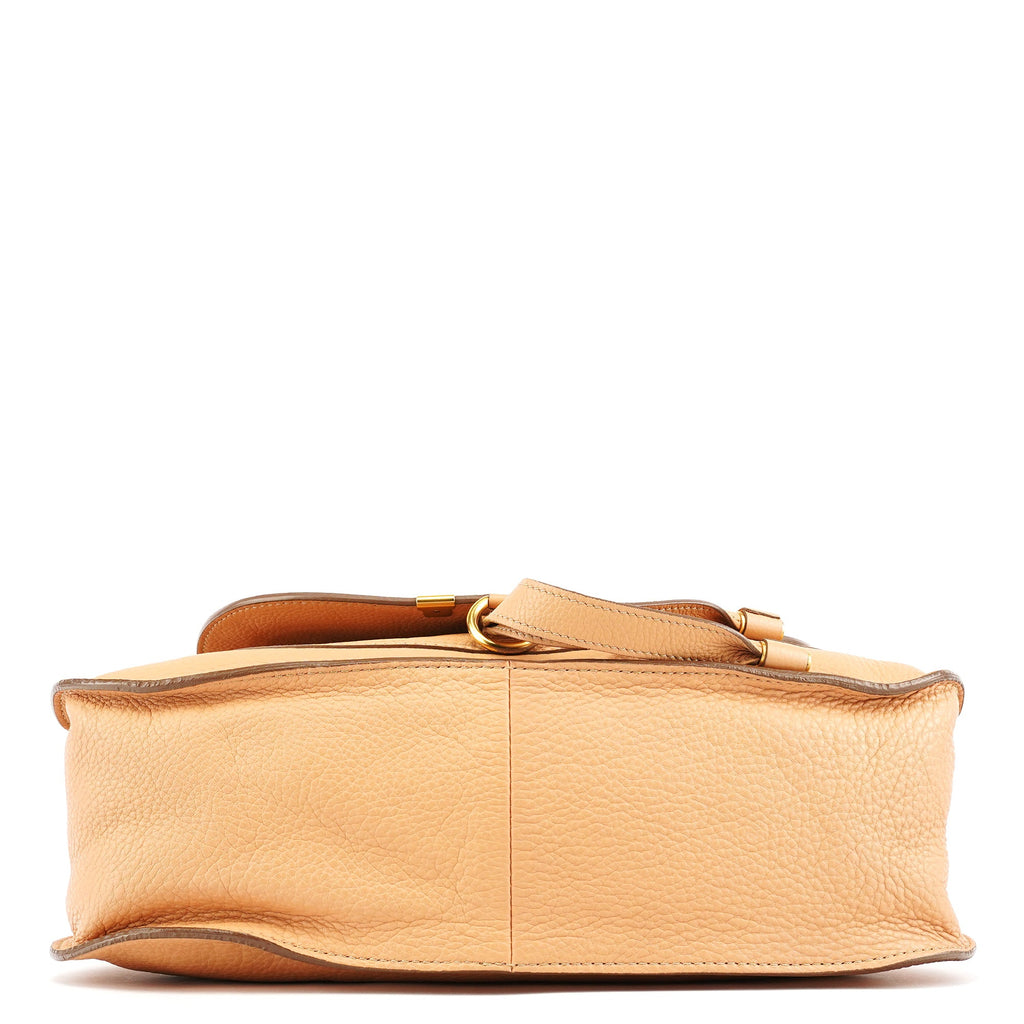 Beige Leather Marcie 2-Way Bag