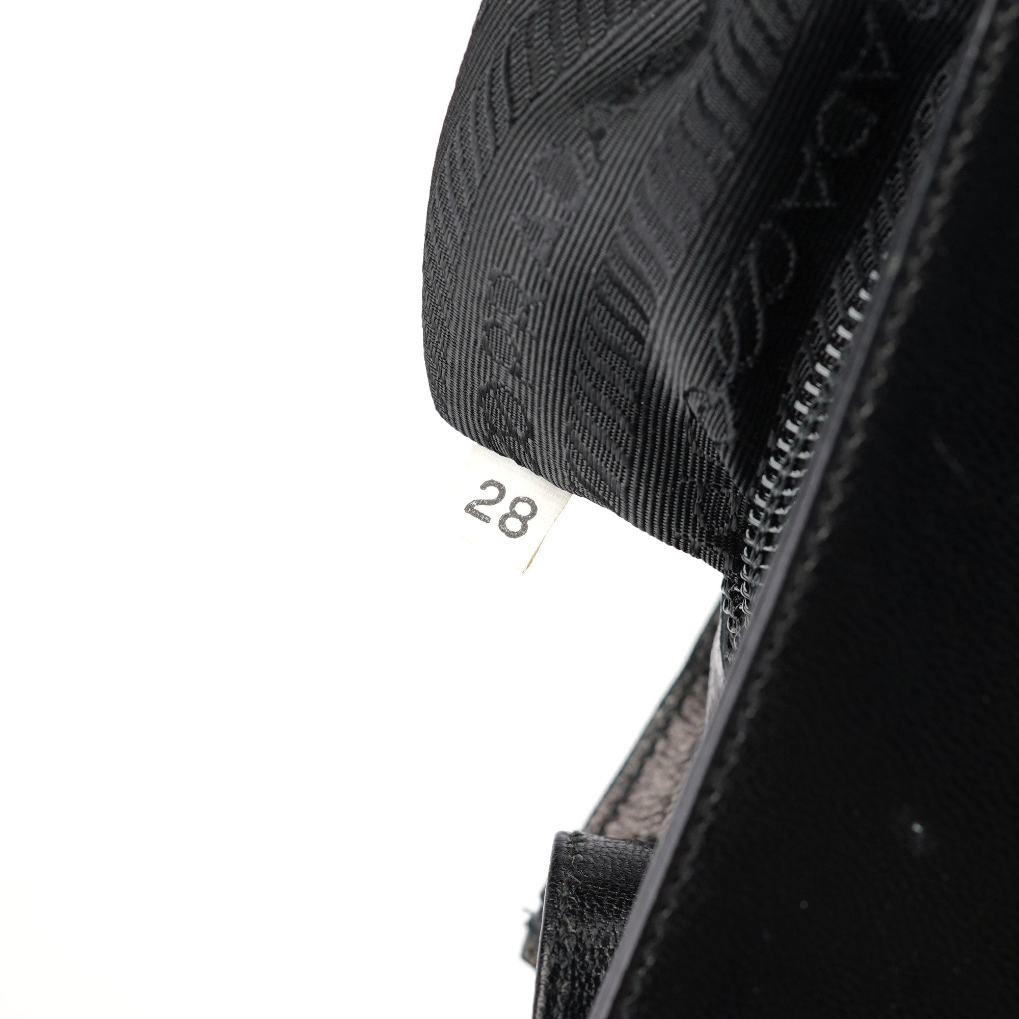 Black Calfskin Madras Shoulder Bag