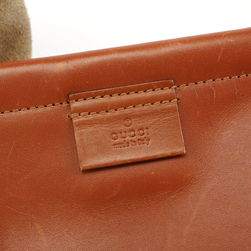 Brown Suede Sling Shoulder Bag
