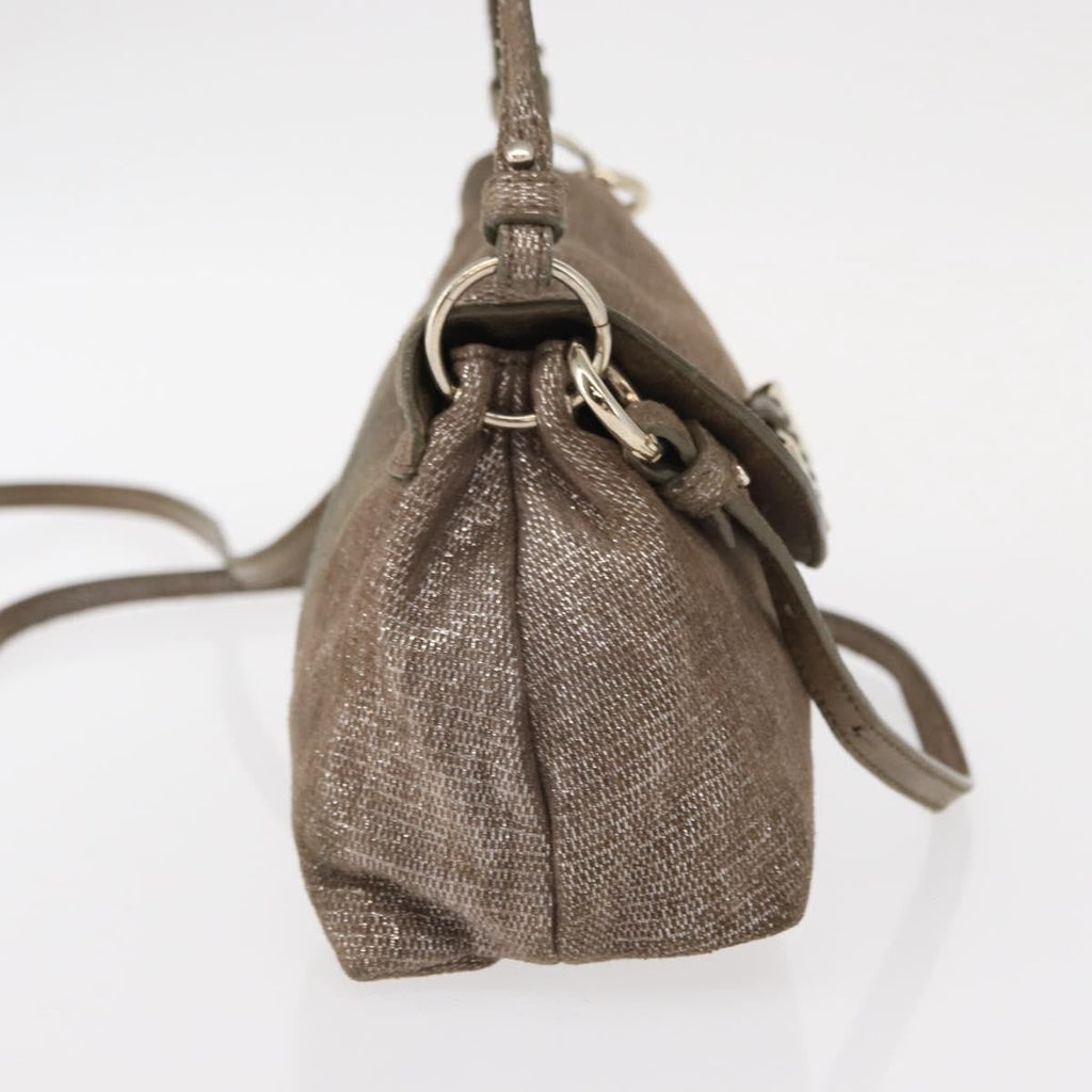Chloe Lily Handbag Canvas Silver Canvas Handbag (Authentic  )