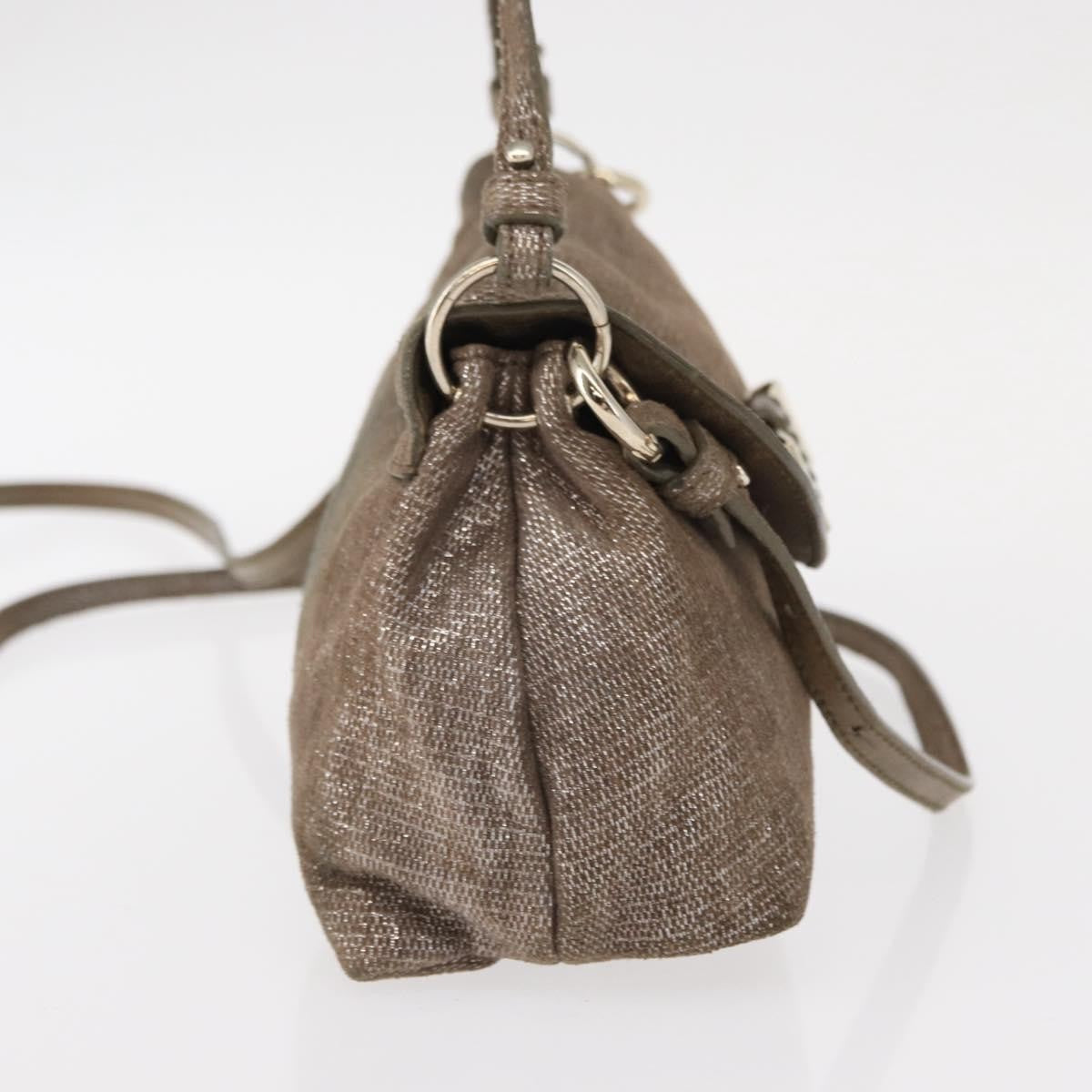 Chloe Lily Handbag Canvas Silver Canvas Handbag (Authentic  )