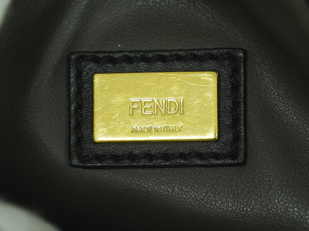 Fendi 2Jours Bag Leather Black Leather Handbag (Authentic  )