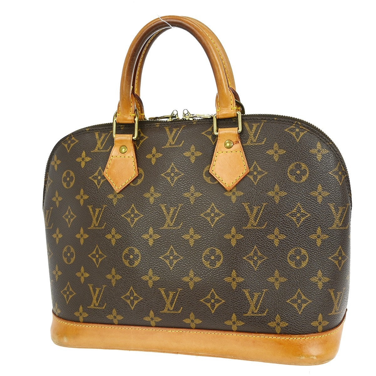 Louis Vuitton Alma Handbag Monogram Canvas Brown Canvas Handbag ( )