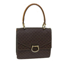 Celine Macadam Handbag Macadam With Leather Brown Canvas Handbag (Authentic  )