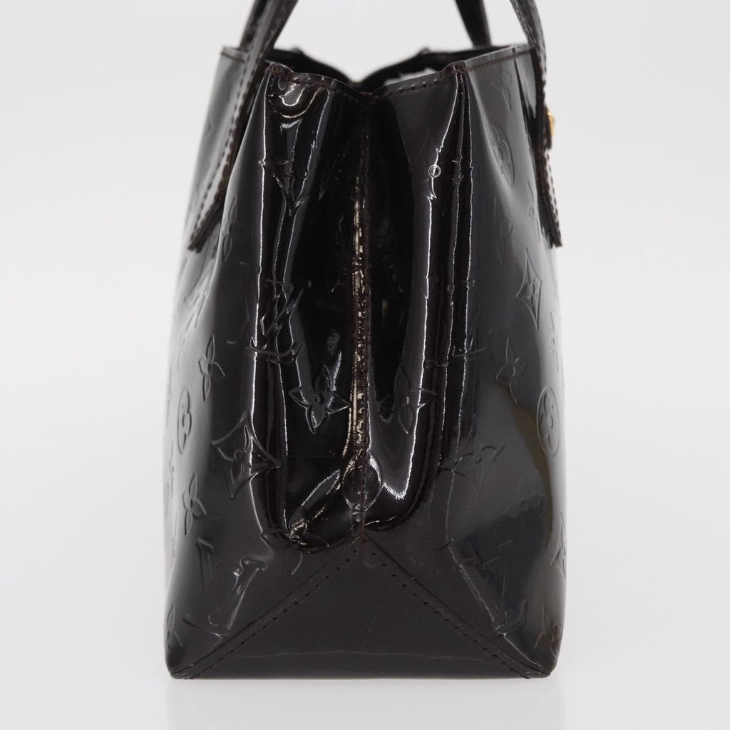 Louis Vuitton Wilshire Handbag Monogram Vernis Burgundy Patent_Leather Handbag (Authentic  )
