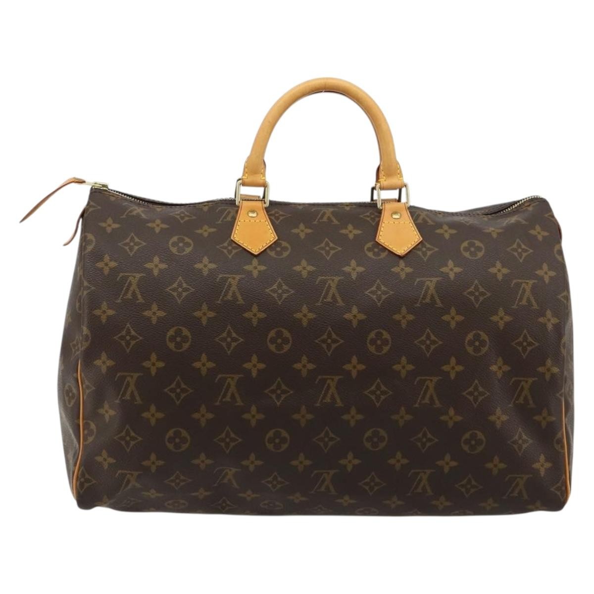 Louis Vuitton Speedy Handbag Monogram Canvas Brown Canvas Handbag ( )