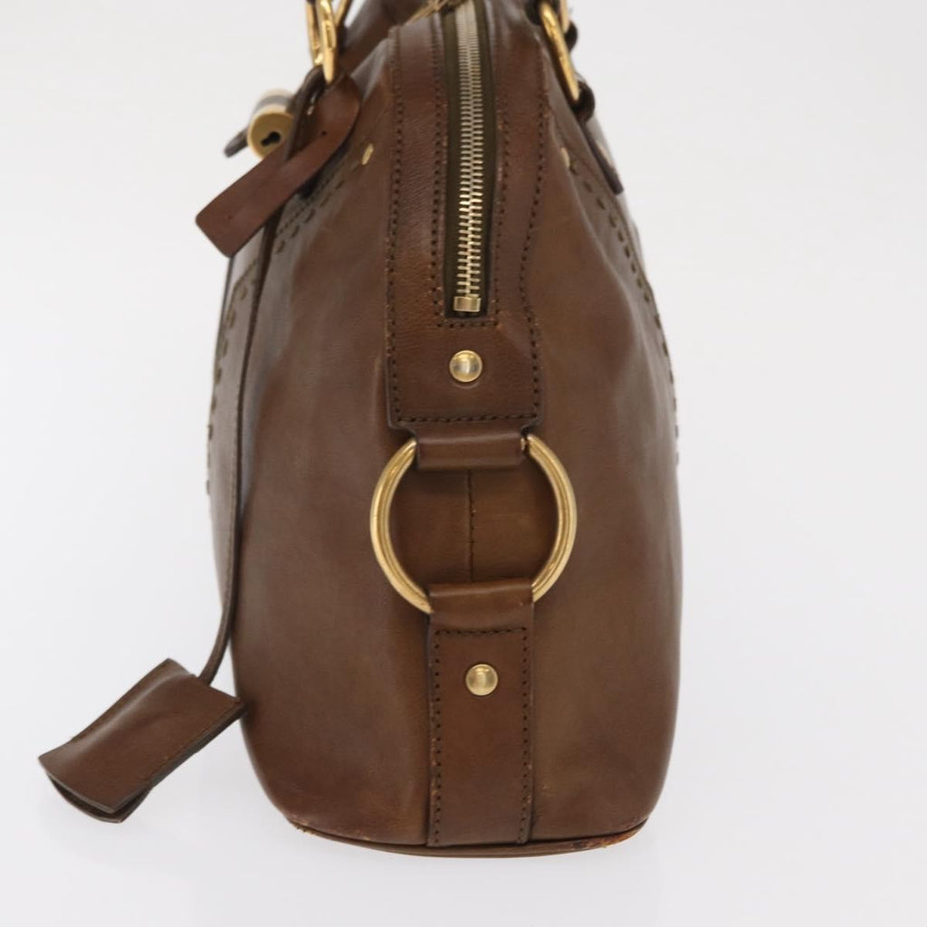 Saint Laurent Muse Dome Bag Leather Brown Leather Handbag (Authentic  )