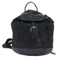 Salvatore Ferragamo Flap Buckle Backpack Printed Neoprene Black Nylon Backpack Bag (Authentic  )