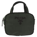 Prada Vintage Handbag Tessuto Khaki Nylon Handbag (Authentic  )