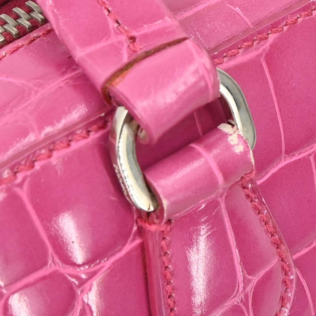 Prada Convertible Bowler Bag Saffiano Leather Pink Leather Handbag ( )