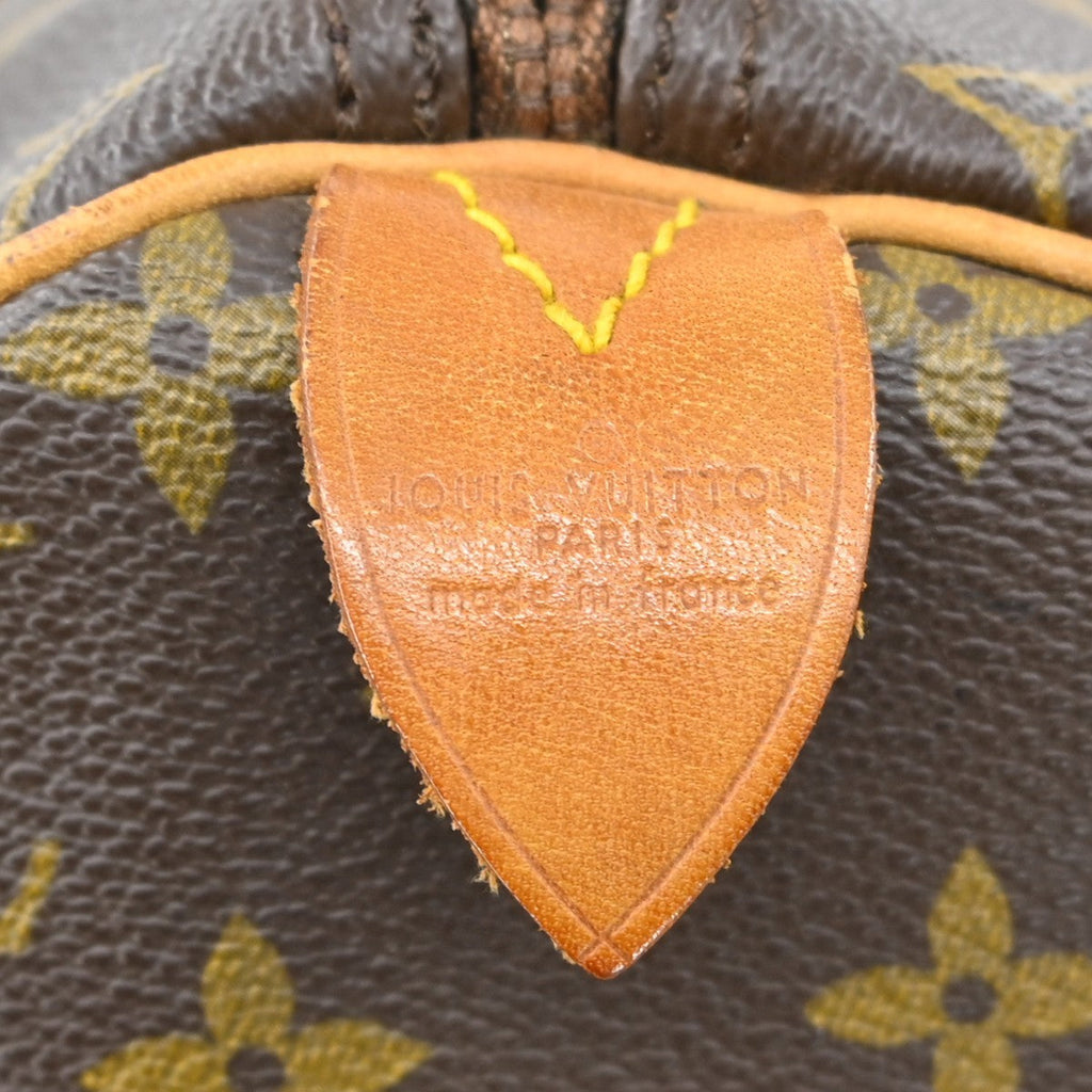 Louis Vuitton Speedy Handbag Monogram Canvas Brown Canvas Handbag ( )