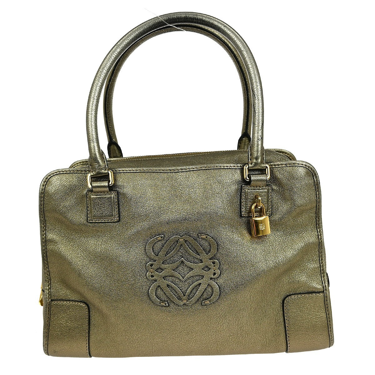 Loewe Amazona Bag Leather Gold Leather Handbag ( )