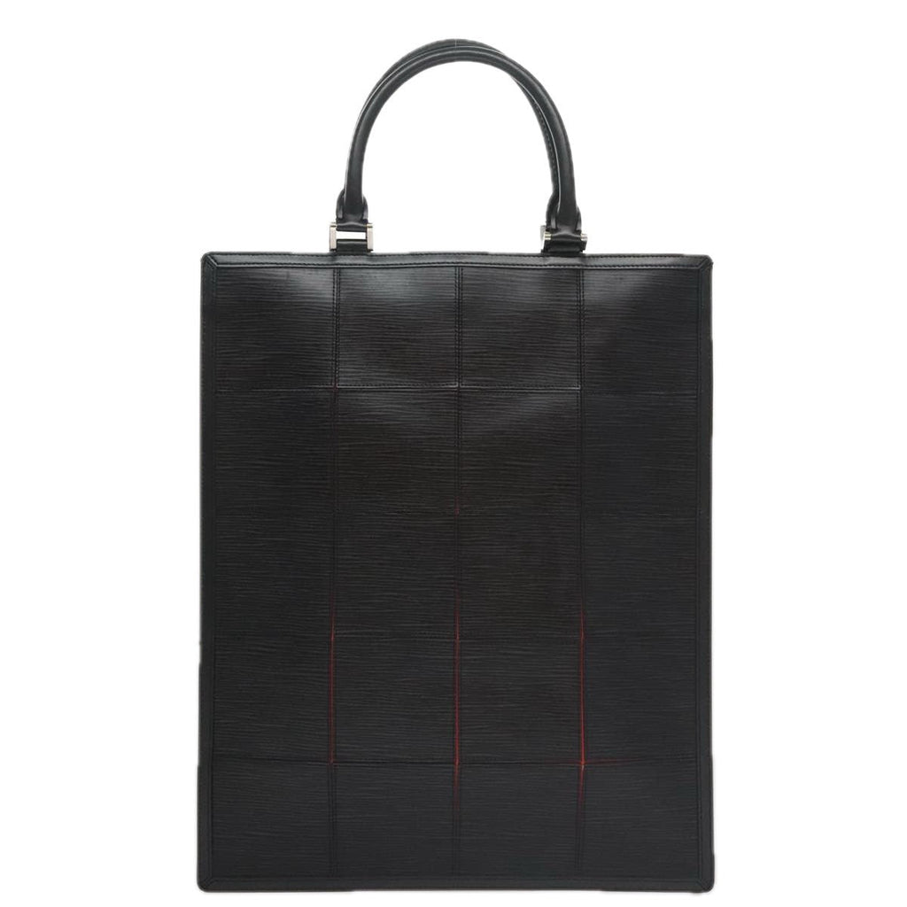 Louis Vuitton Epi Stretch Silver Fizz Handbag Epi Stretch Black Leather Handbag (Authentic  )