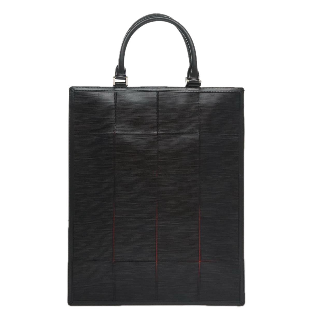 Louis Vuitton Epi Stretch Silver Fizz Handbag Epi Stretch Black Leather Handbag (Authentic  )